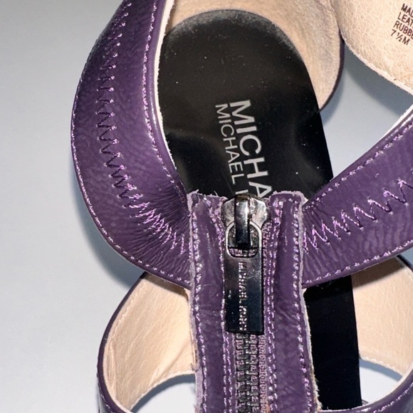 Michael Kors Purple Patent Leather Strappy Heels - Size 7.5 - Picture 9 of 10